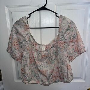H&M floral crop top size L